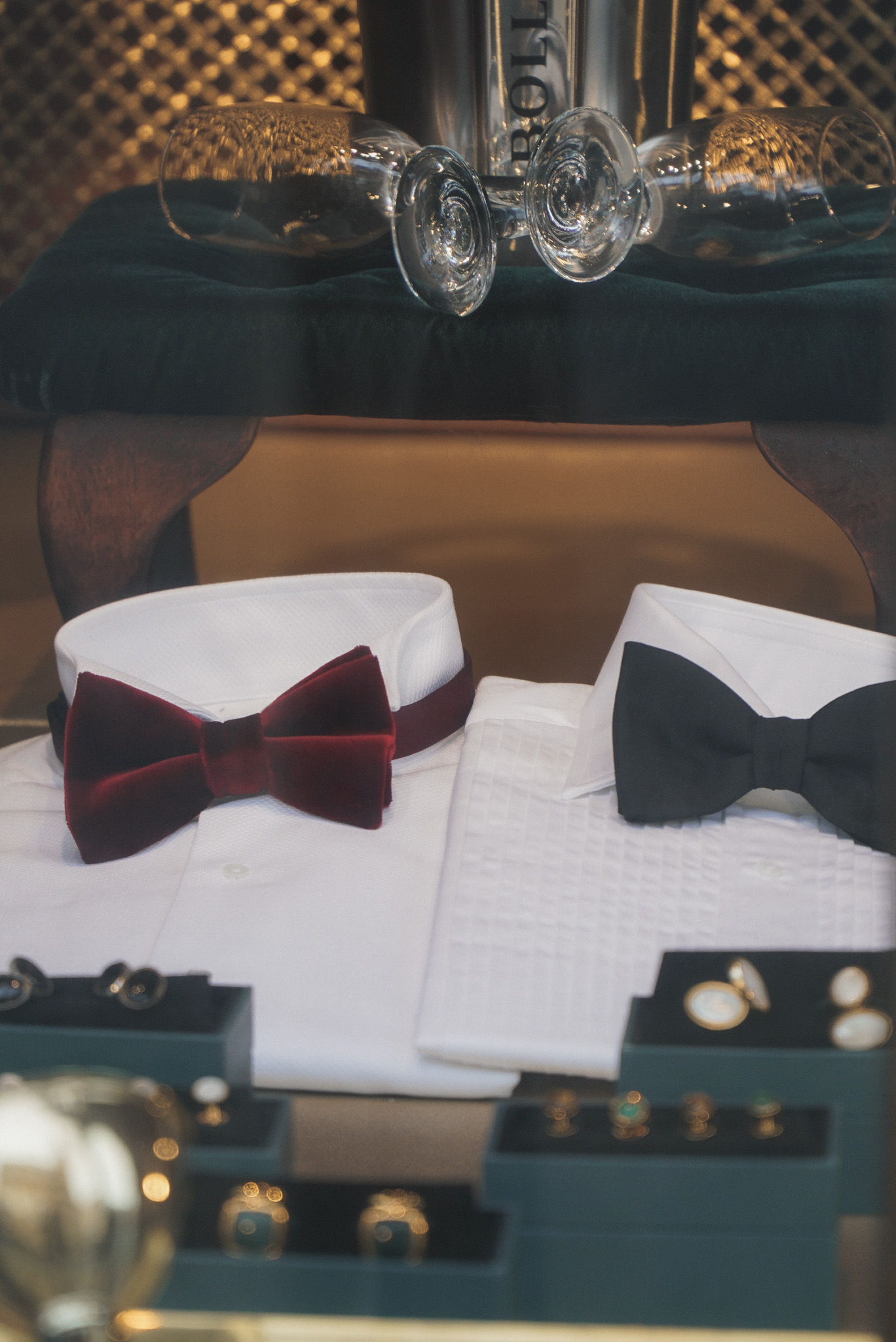 Groom prep detail - shaving brushes